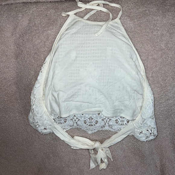 EXPRESS lace halter open back - Picture 2 of 4